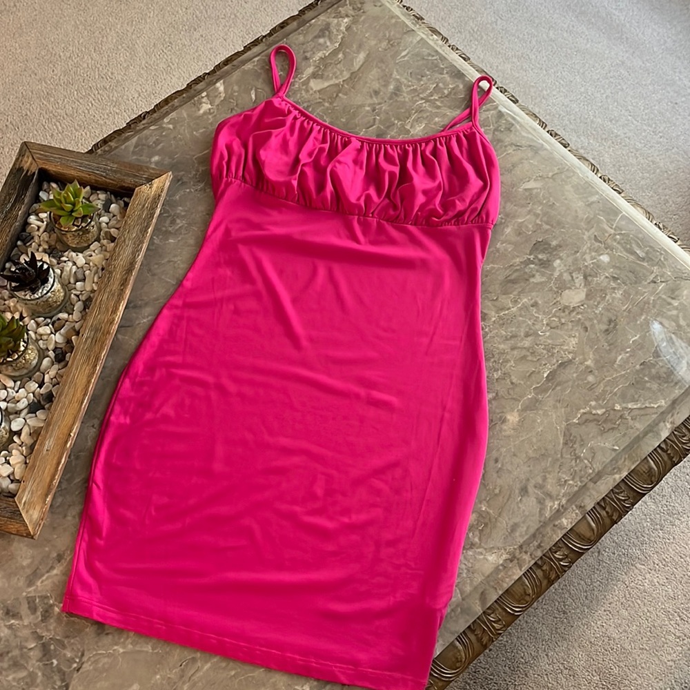 Pink mini dress